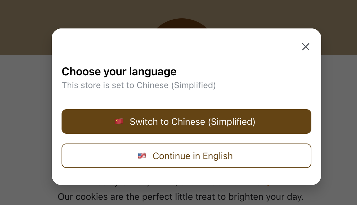 Changing storefront language