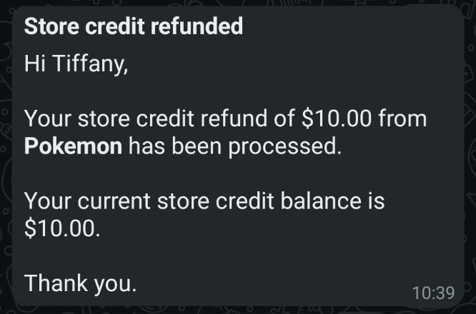 Store Credit Refunds