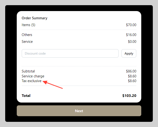 Setting up Tax Inclusive or Exclusive