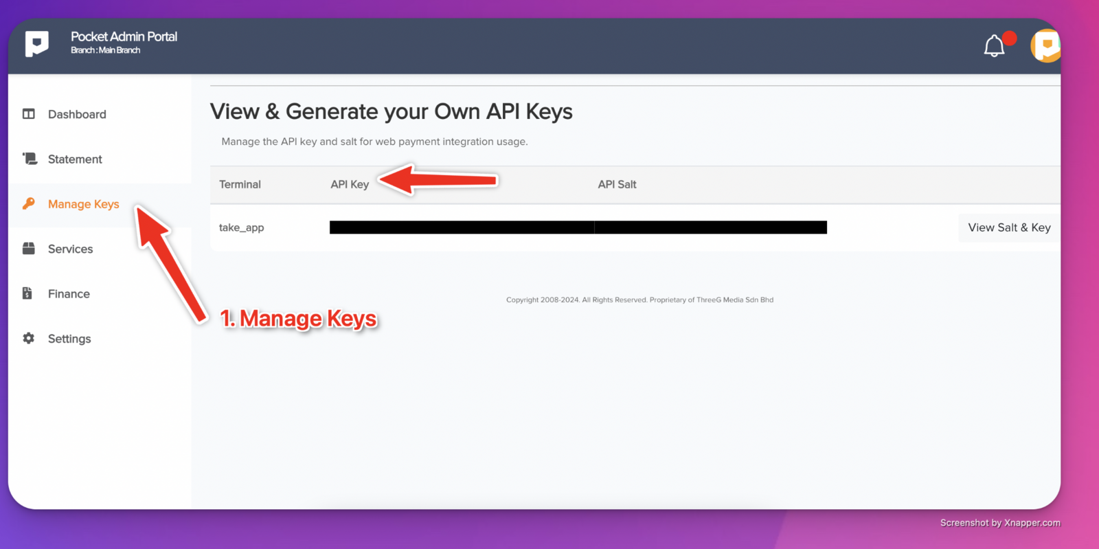 How to find your API Key and Salt