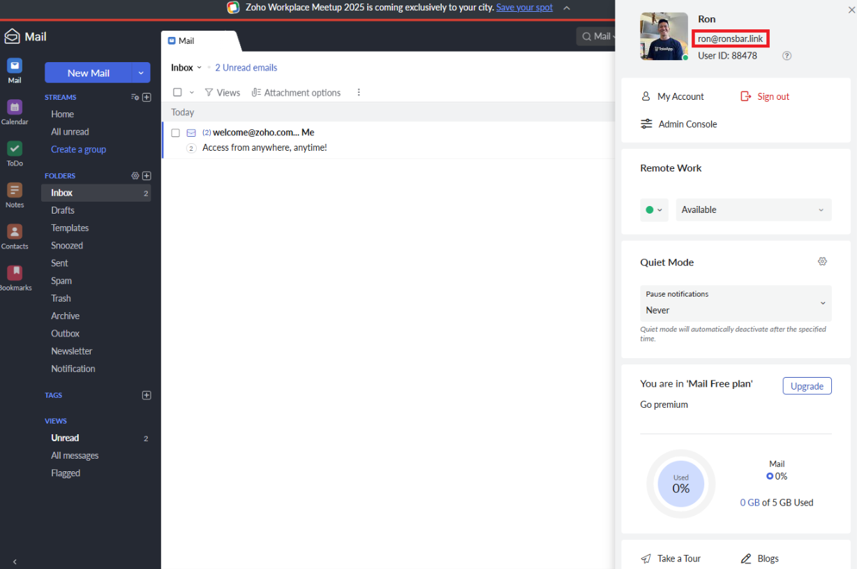 Create a domain-based email