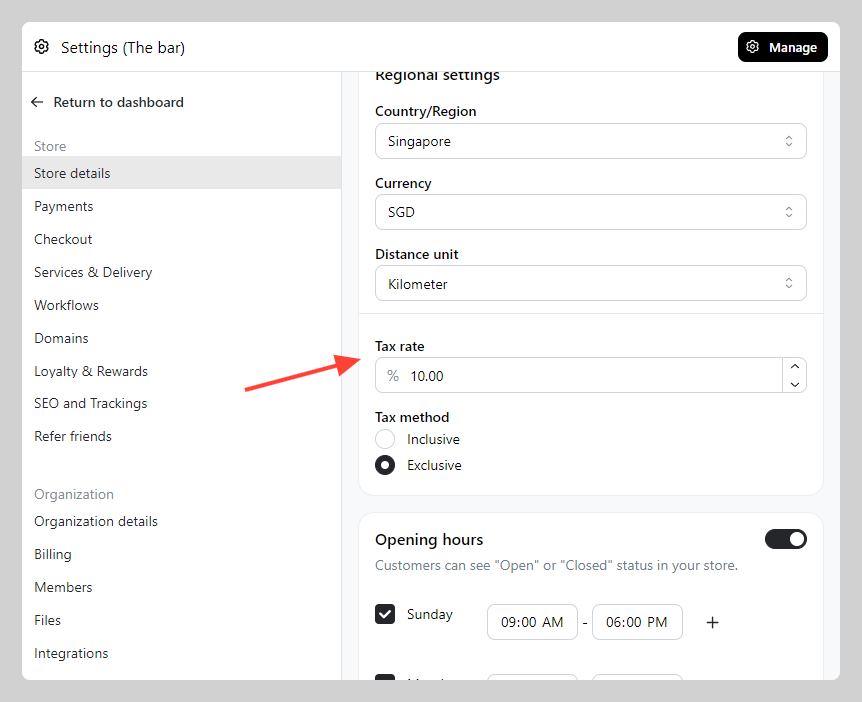 Setting up Tax Inclusive or Exclusive