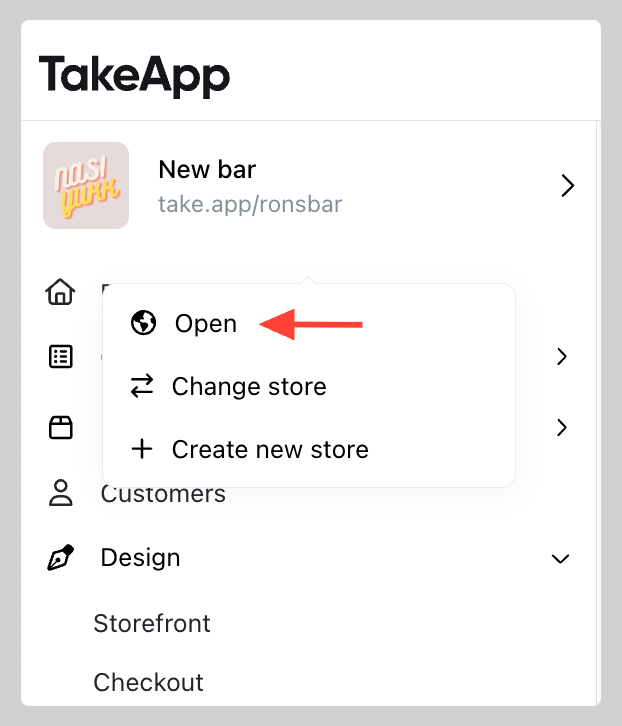 Share store link