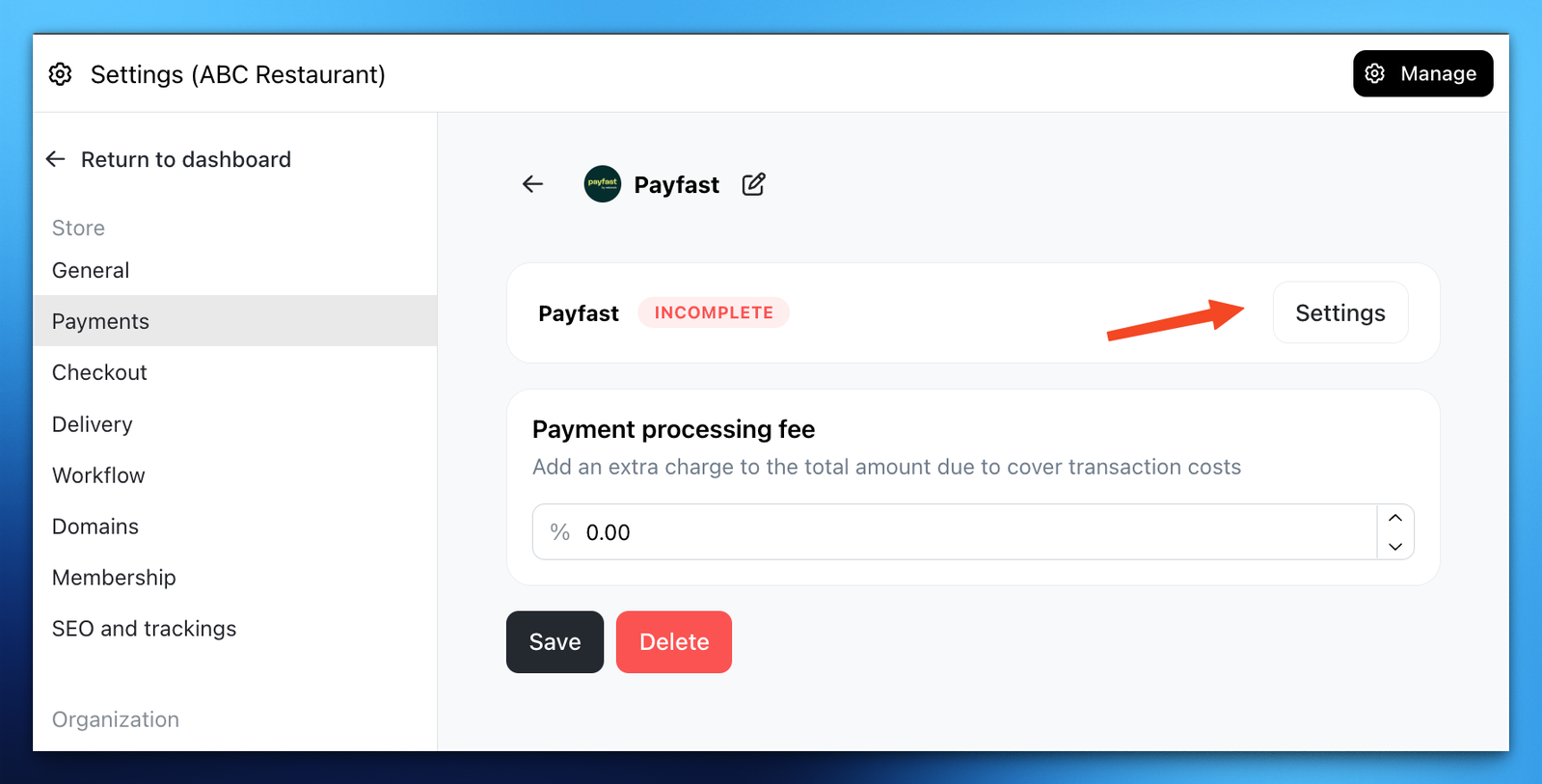 Payfast payment
