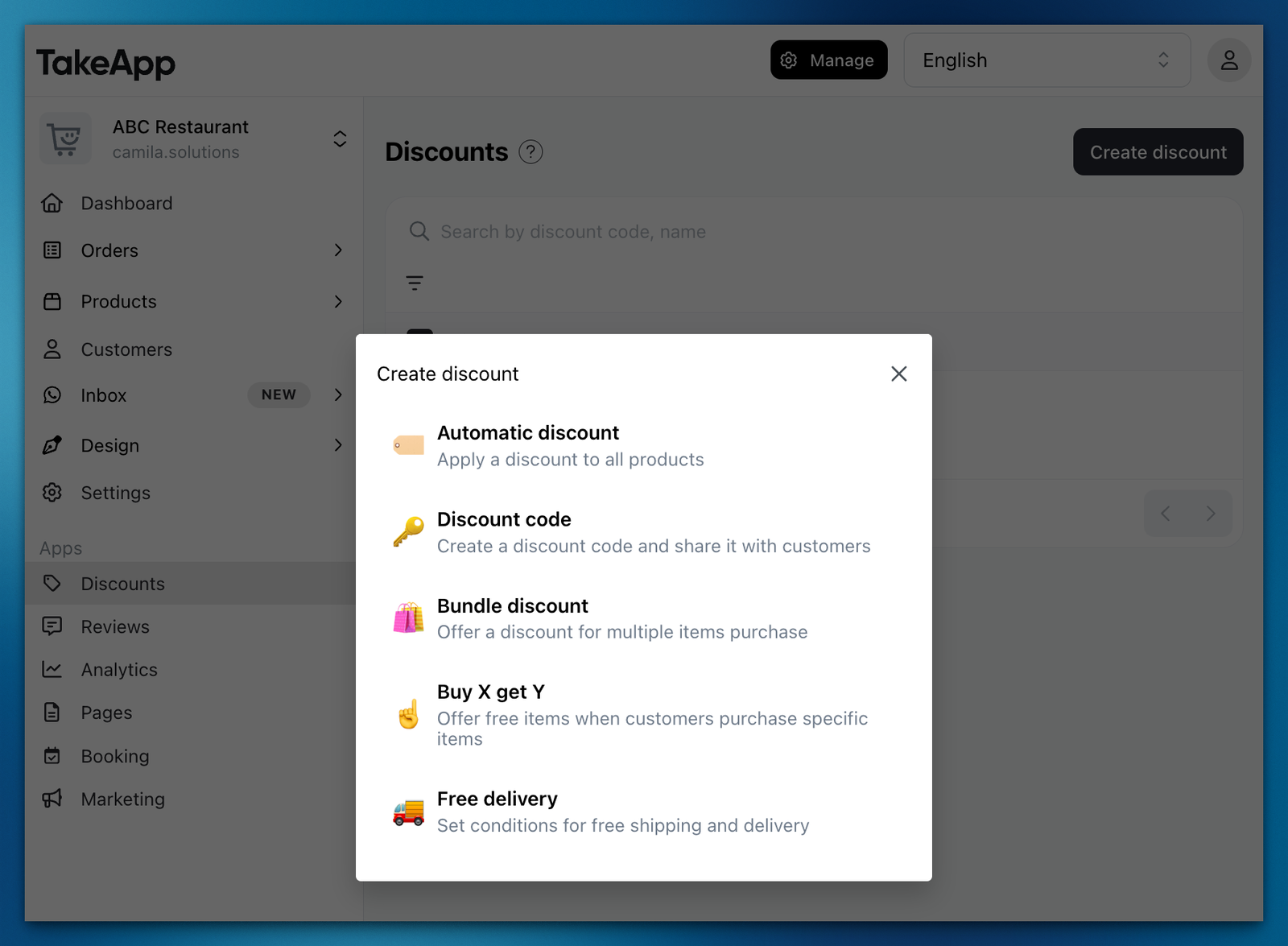 Create discount