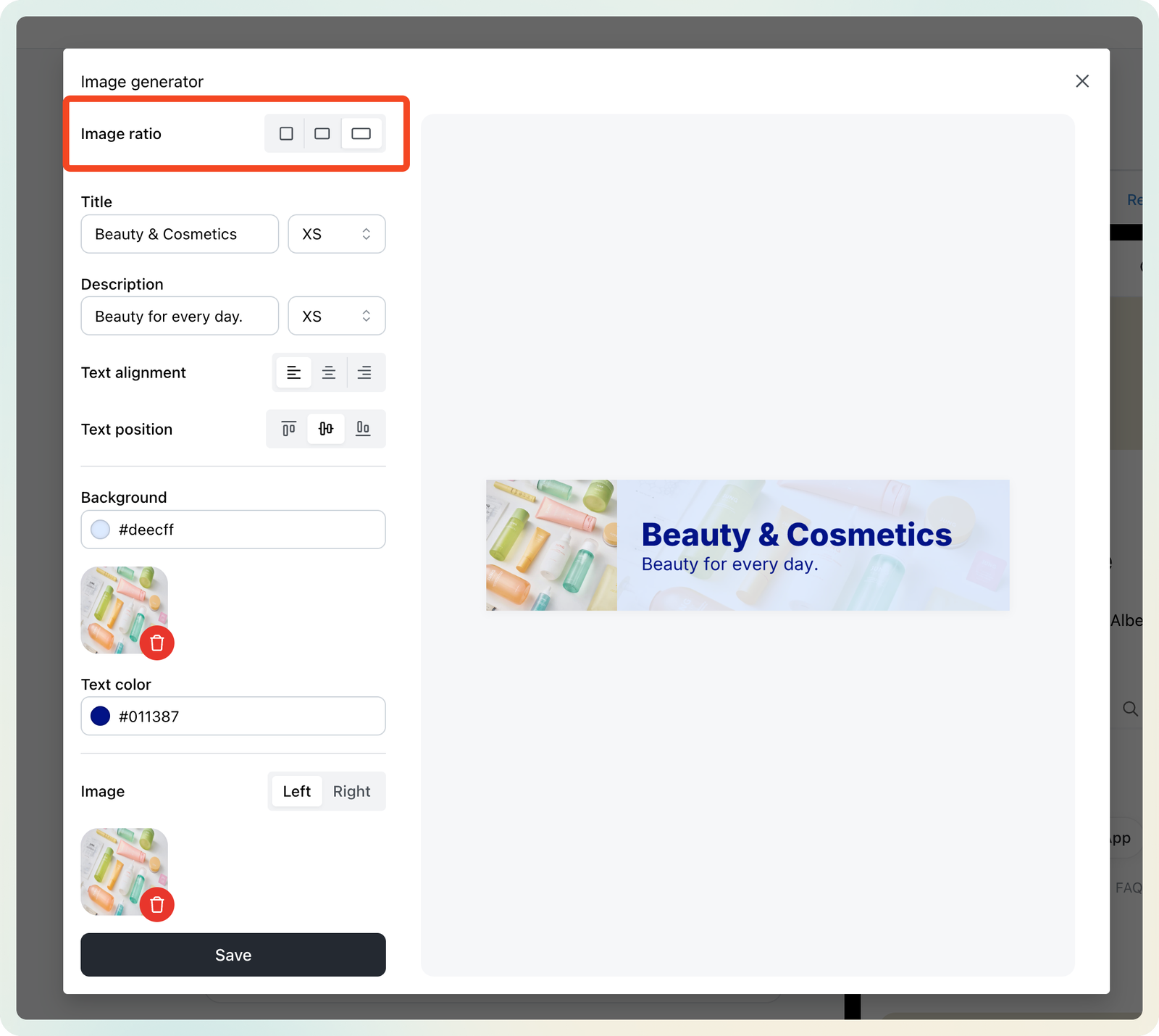Generate images