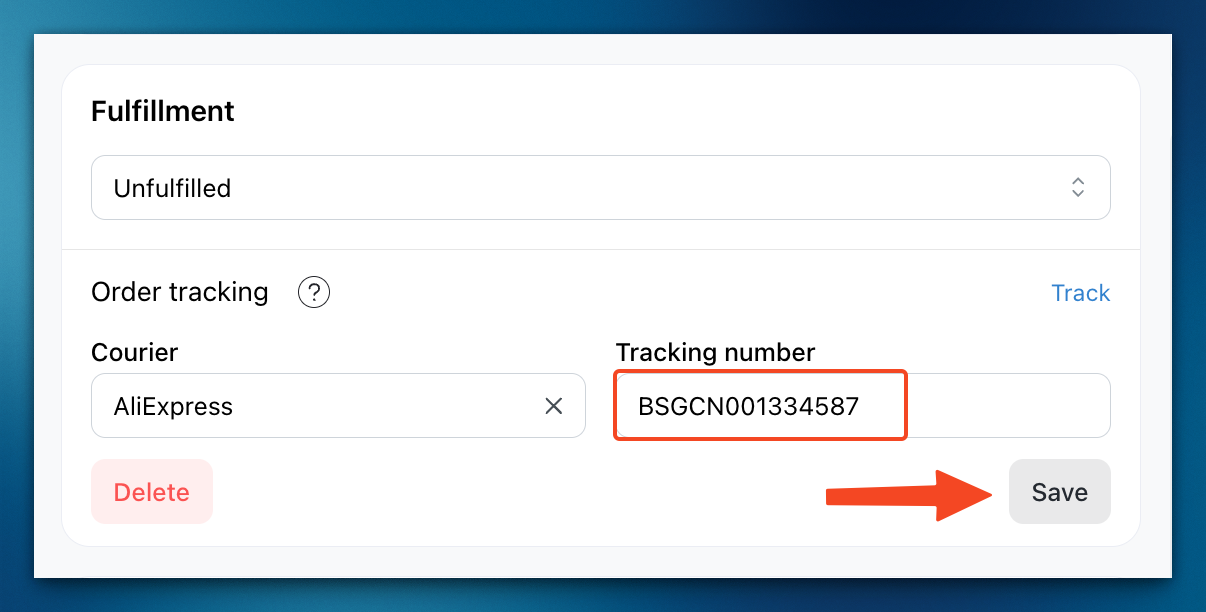 Delivery tracking