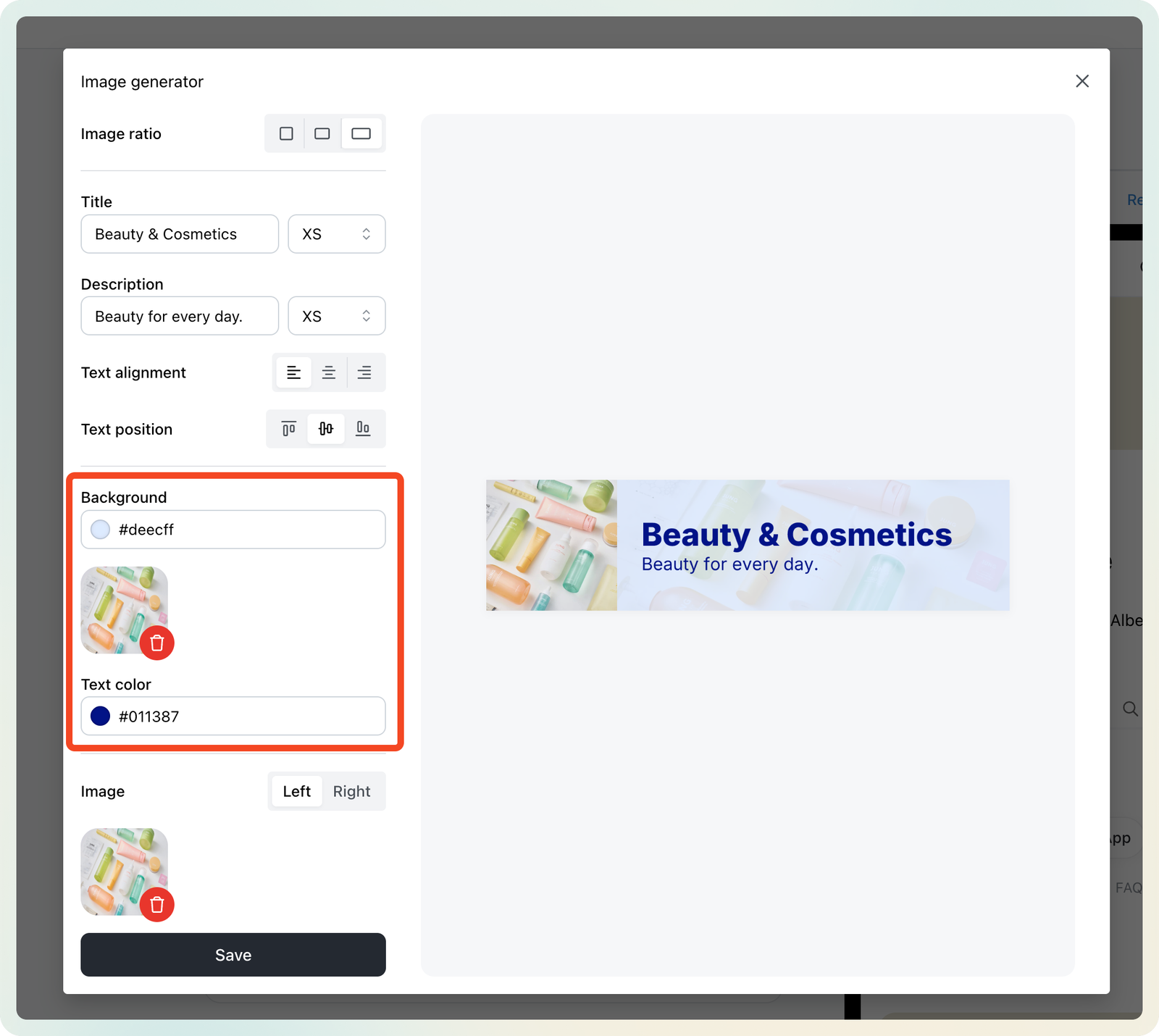 Generate images