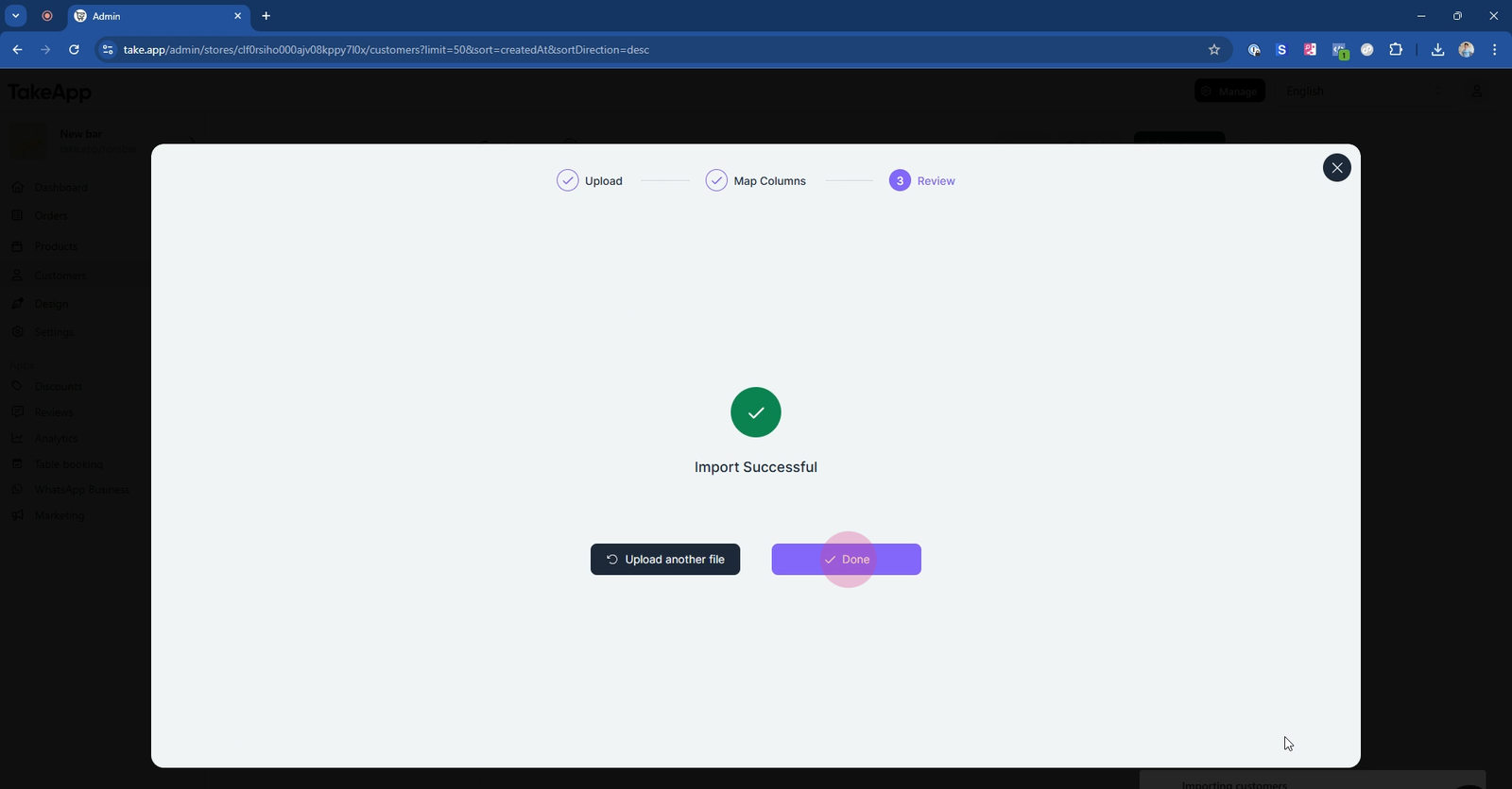 Customer Import (CSV)
