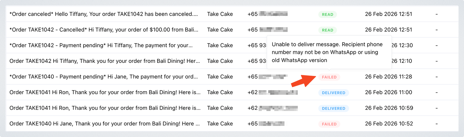 Troubleshooting WhatsApp Message Delivery Issues