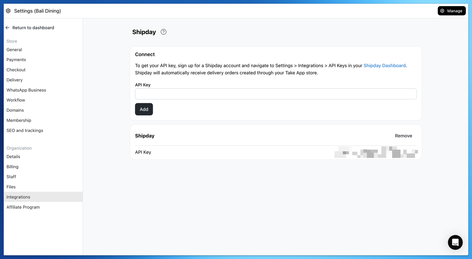 Shipday Integration