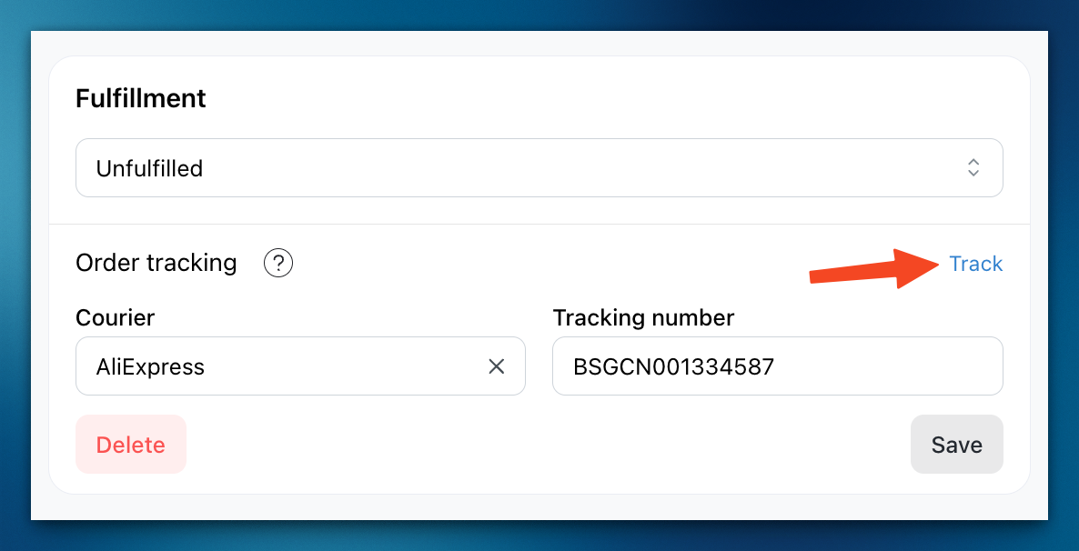 Delivery tracking