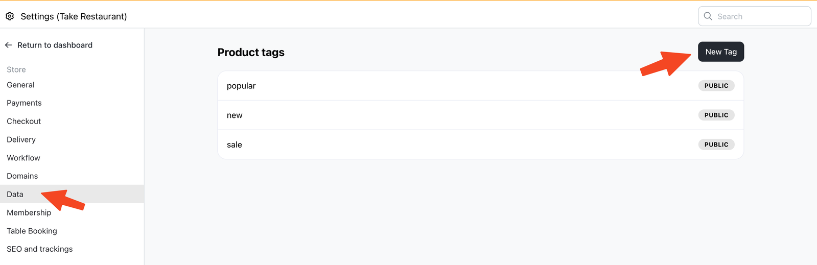 Add product tags
