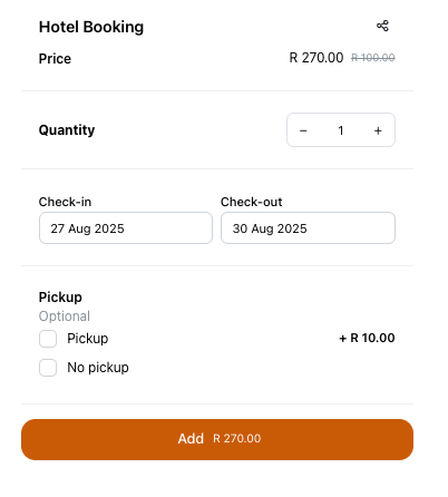Booking Products