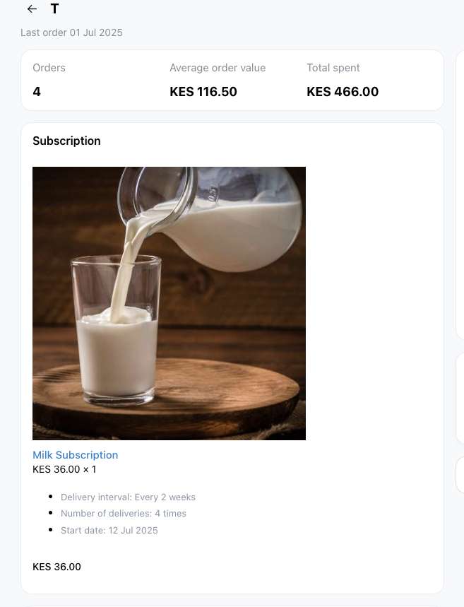 Subscription Products and Orders