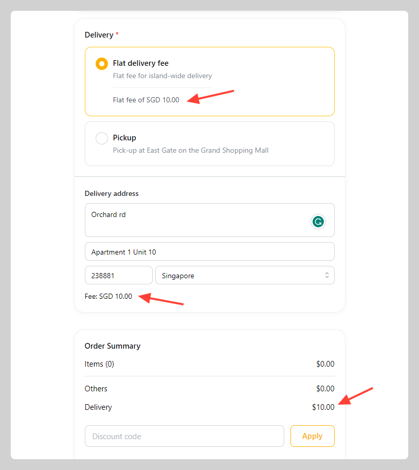 Flat fee delivery