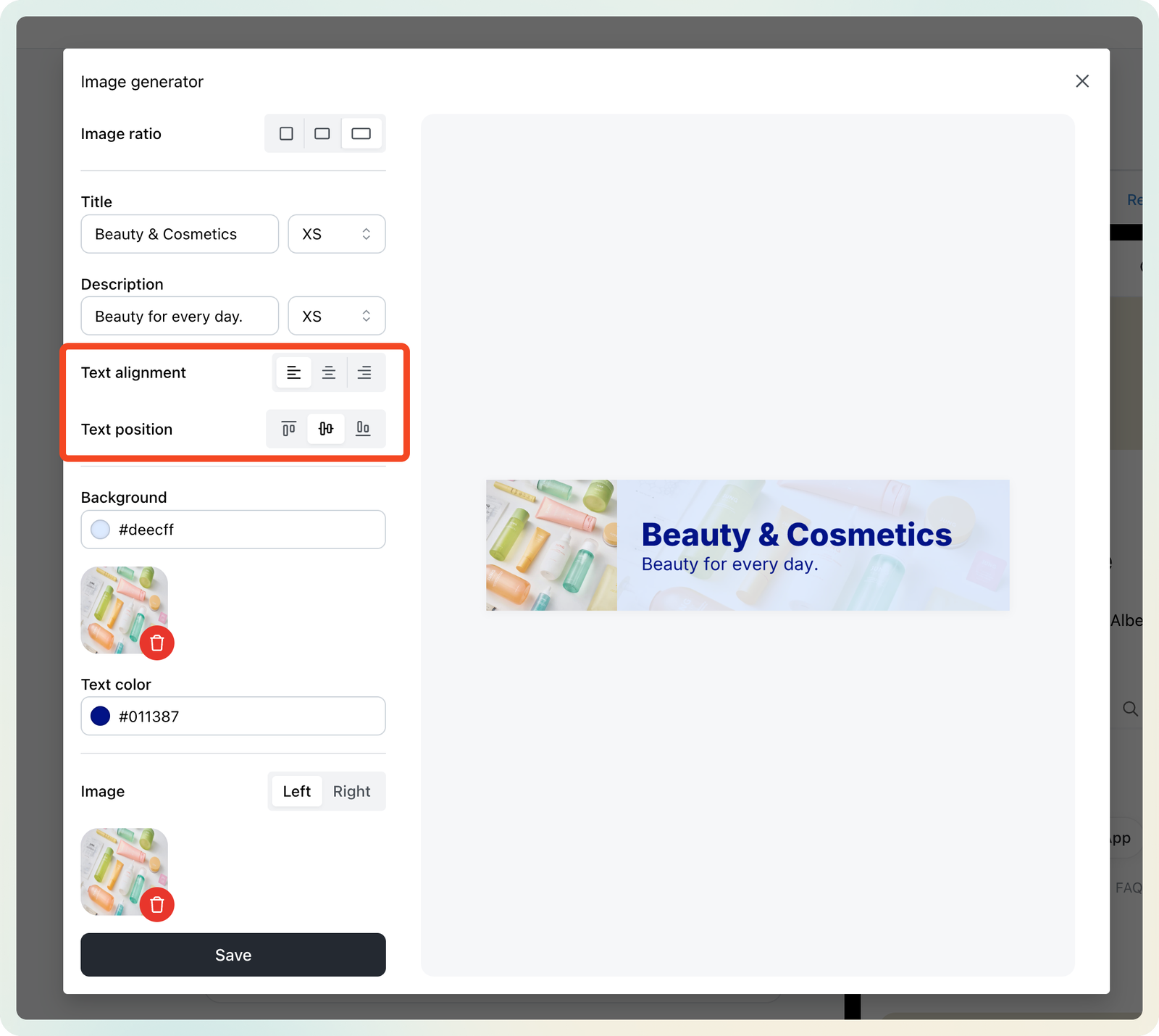 Generate images
