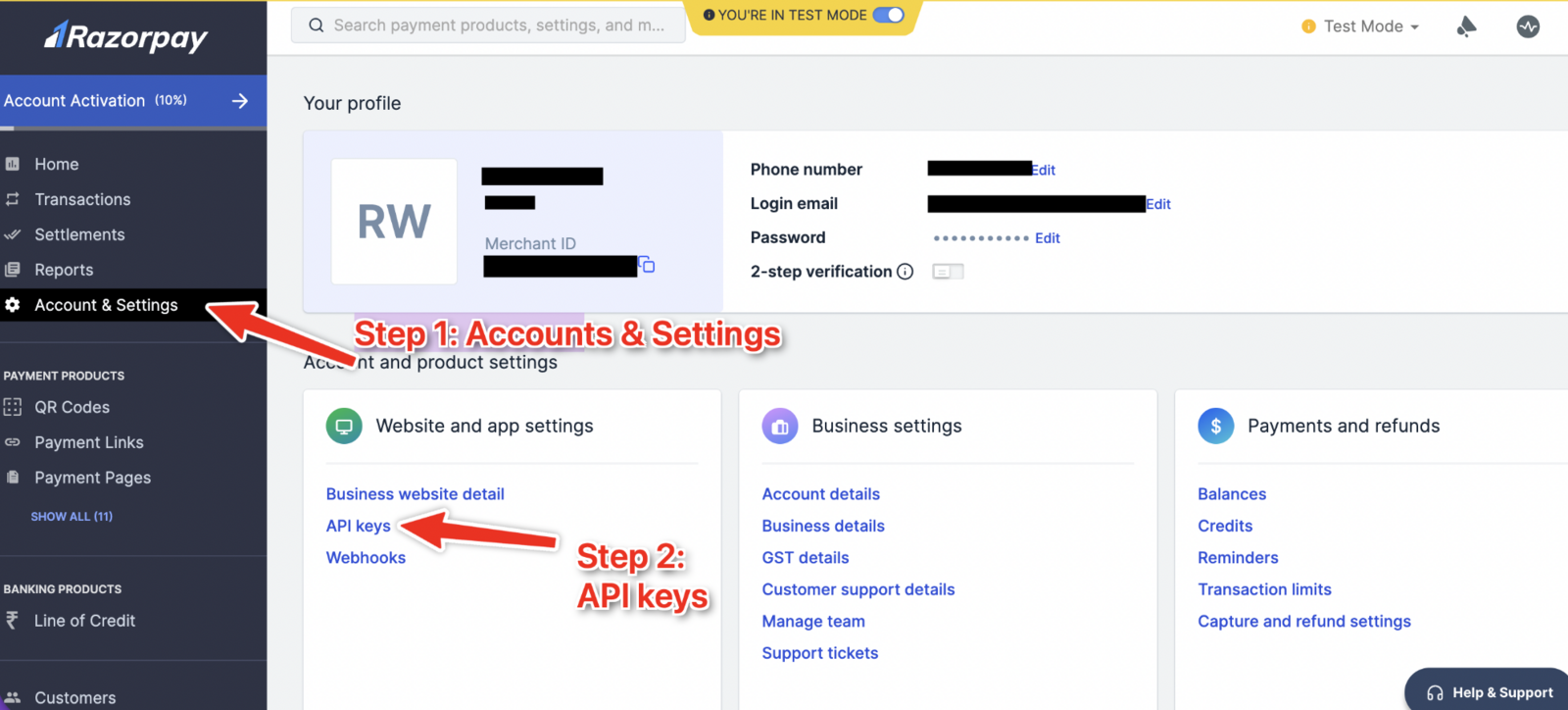 Image 1: How to find API Keys