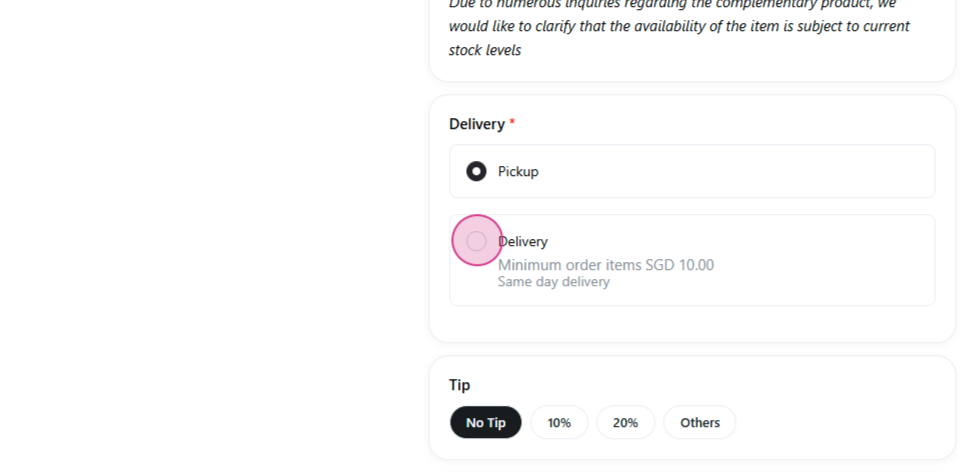 Create orders