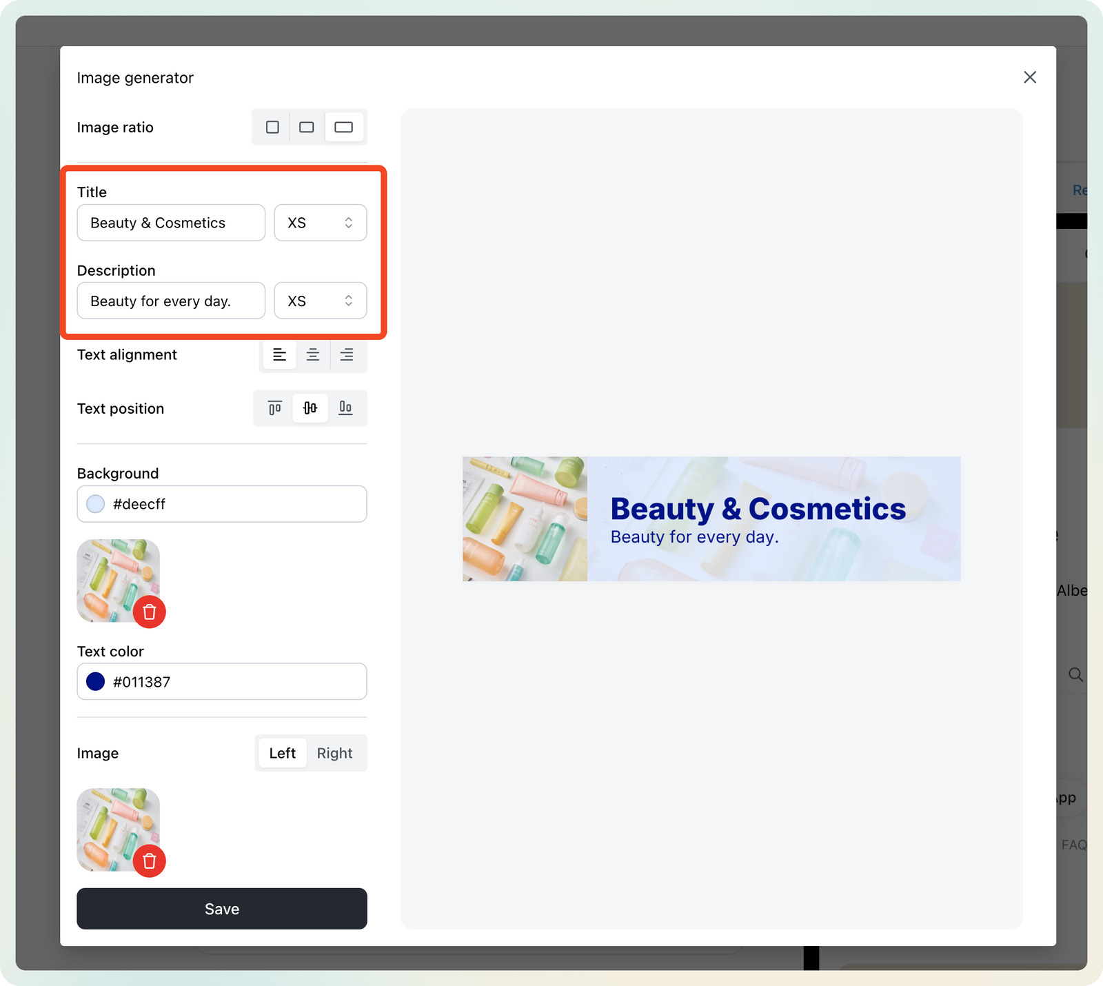 Generate images