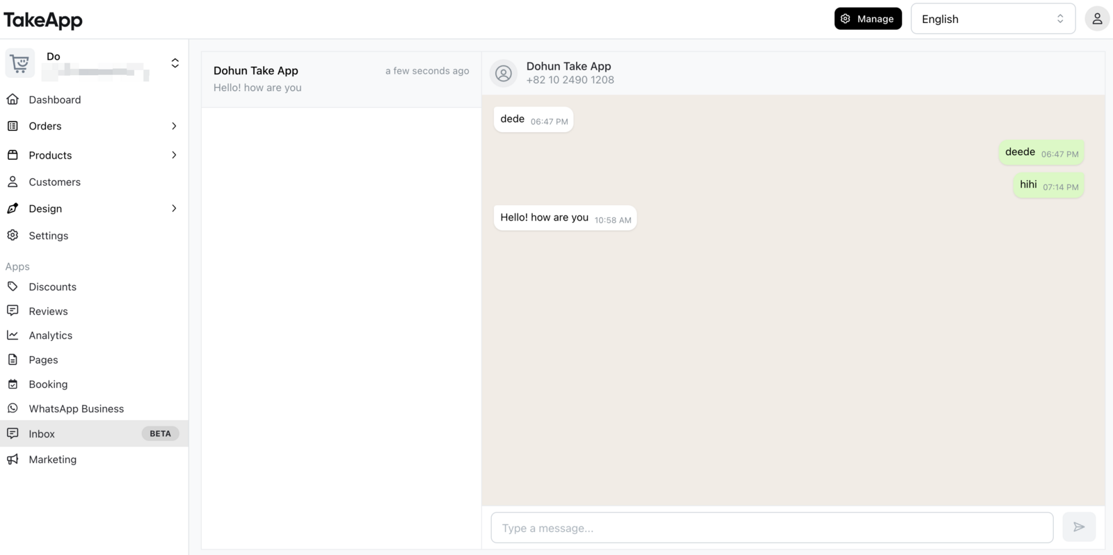WhatsApp Business Chat Inbox