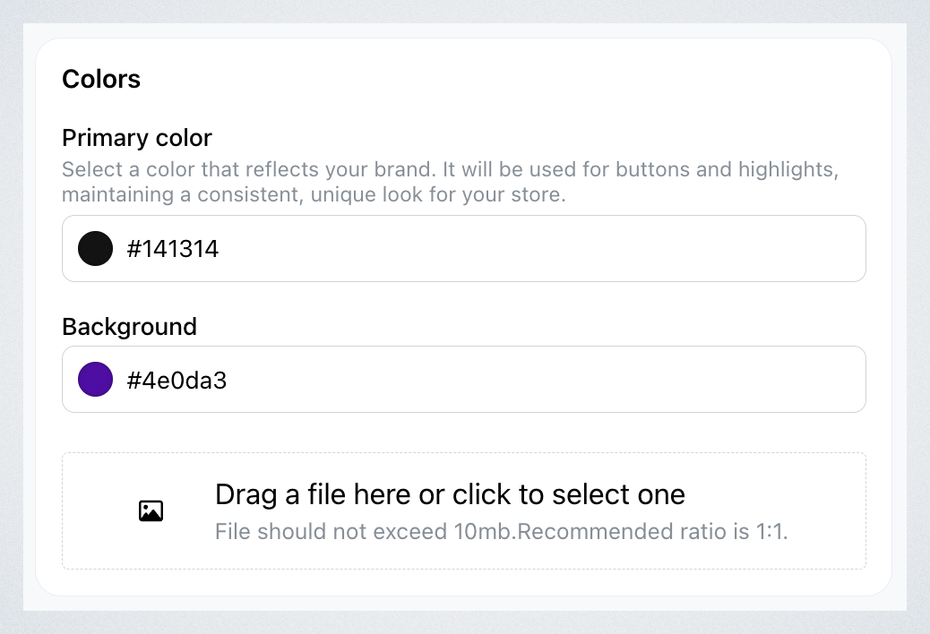 Changing background color or image