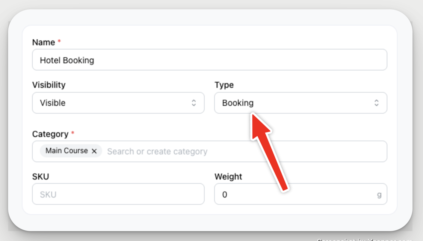 Booking Products