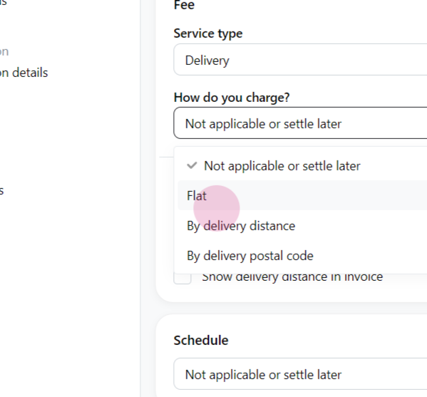 Flat fee delivery