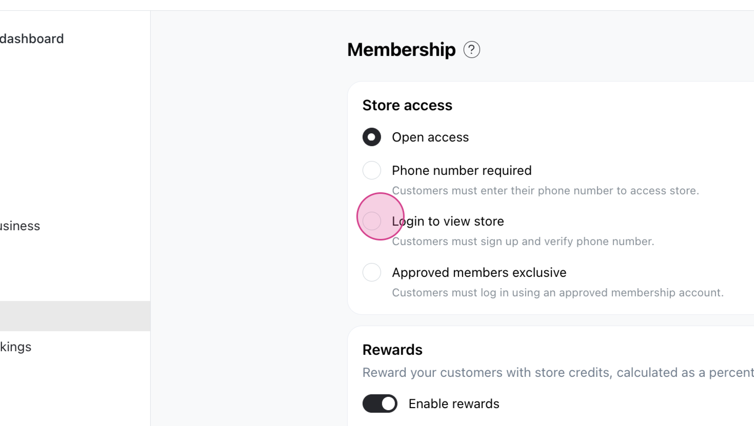 Store Access - Approved members exclusive