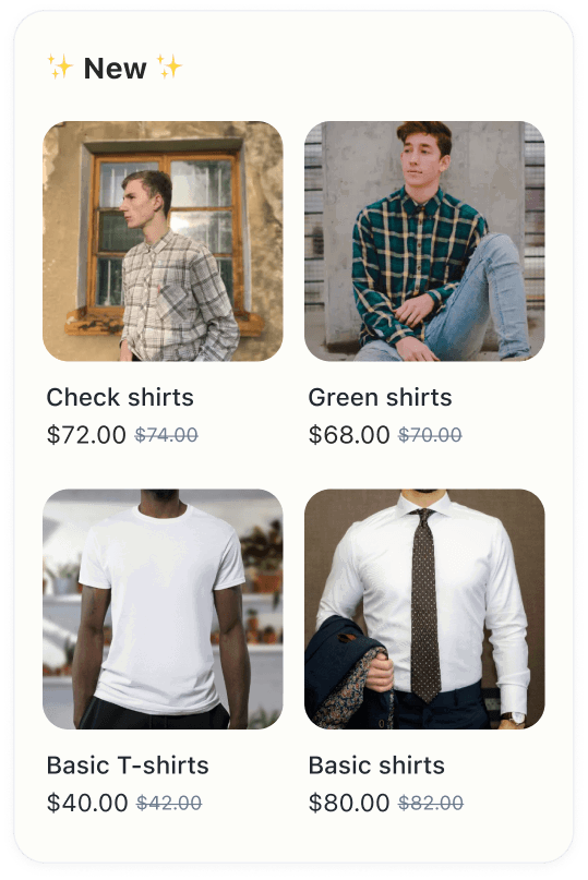Fashion product catalog