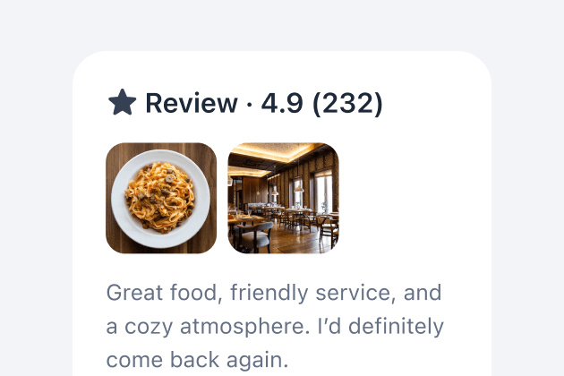 Build trust with reviews