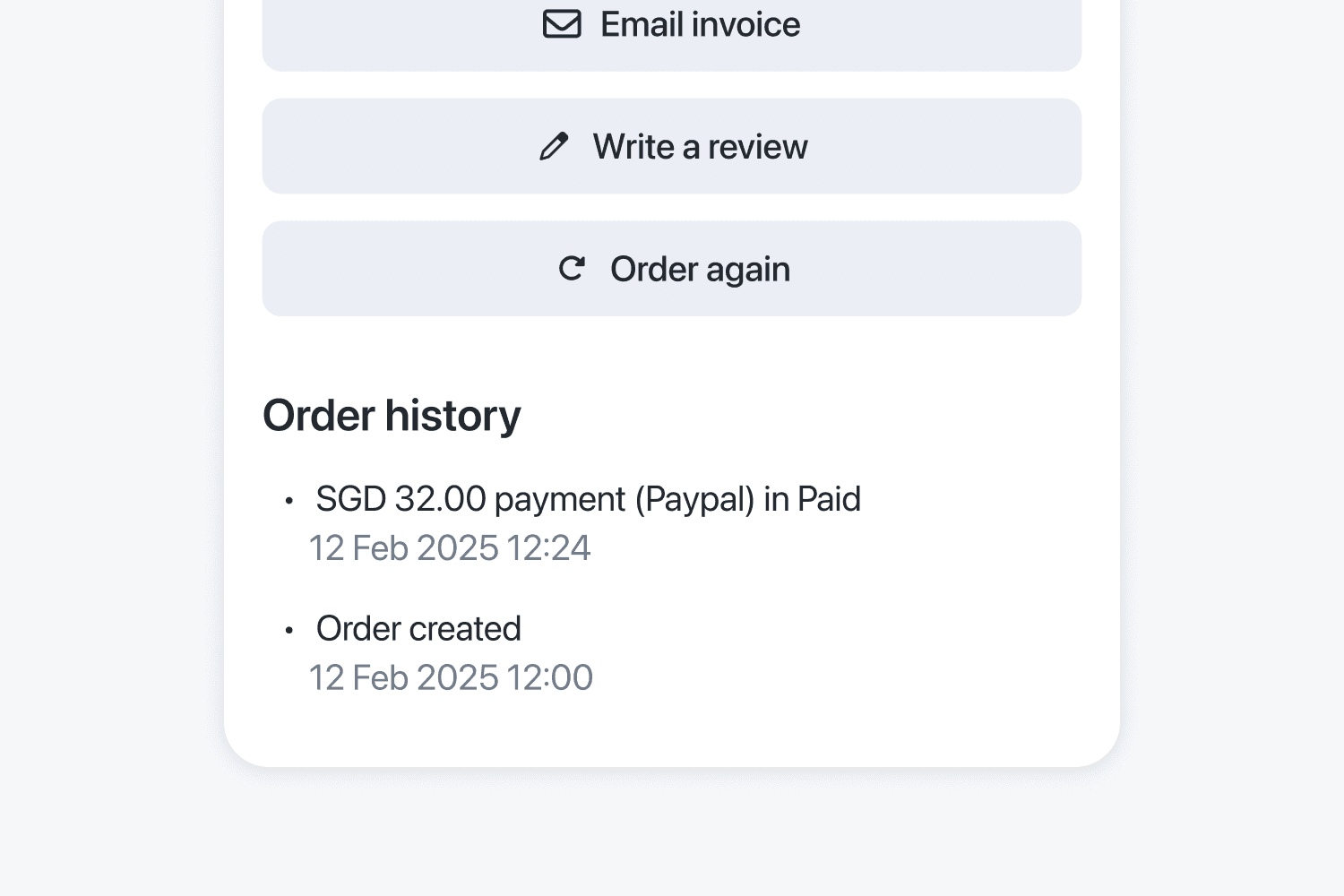 Order History & Reordering